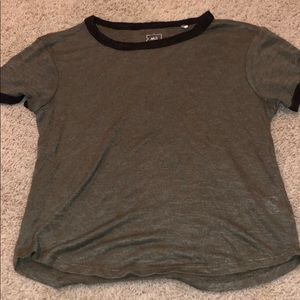 T shirt with knitted sweater material